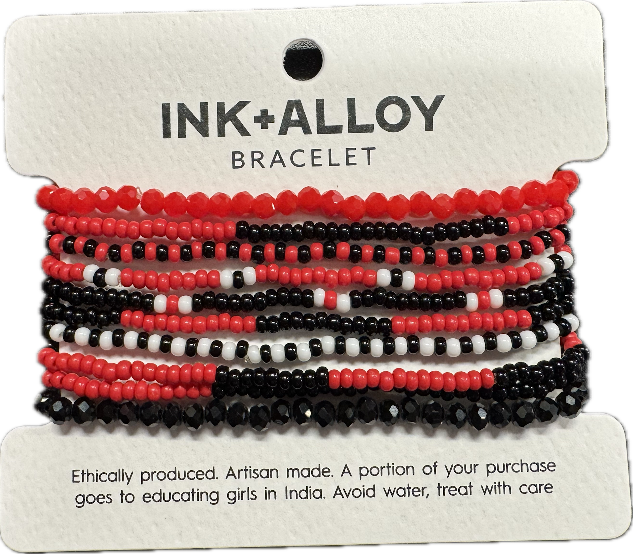 Ink & Alloy Beaded 10 Strand Bracelet