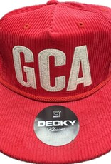 Adult Corduroy Red Snapback Hat