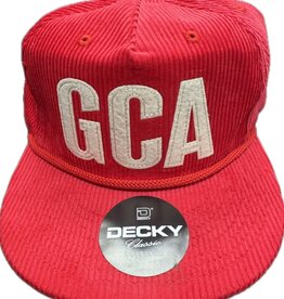 Adult Corduroy Red Snapback Hat