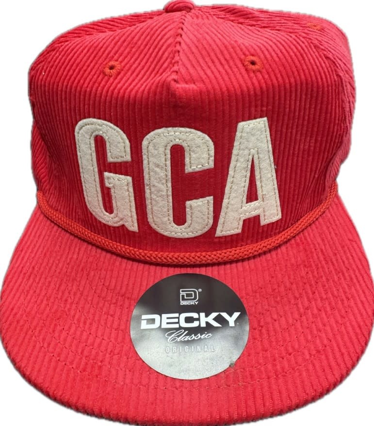 Adult Corduroy Red Snapback Hat