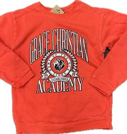 Blue 84 Youth Red Vintage Letter Sweatshirt