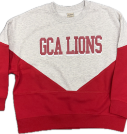 Chicka-D Women's Grey/Red GCA Lions Sweatshirt