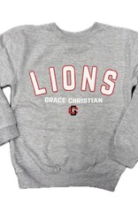 MV Sport Youth Gray LIONS Crew Sweatshirt