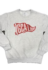 Jerzees Women's Gray Pennant Crewneck Sweatshirts