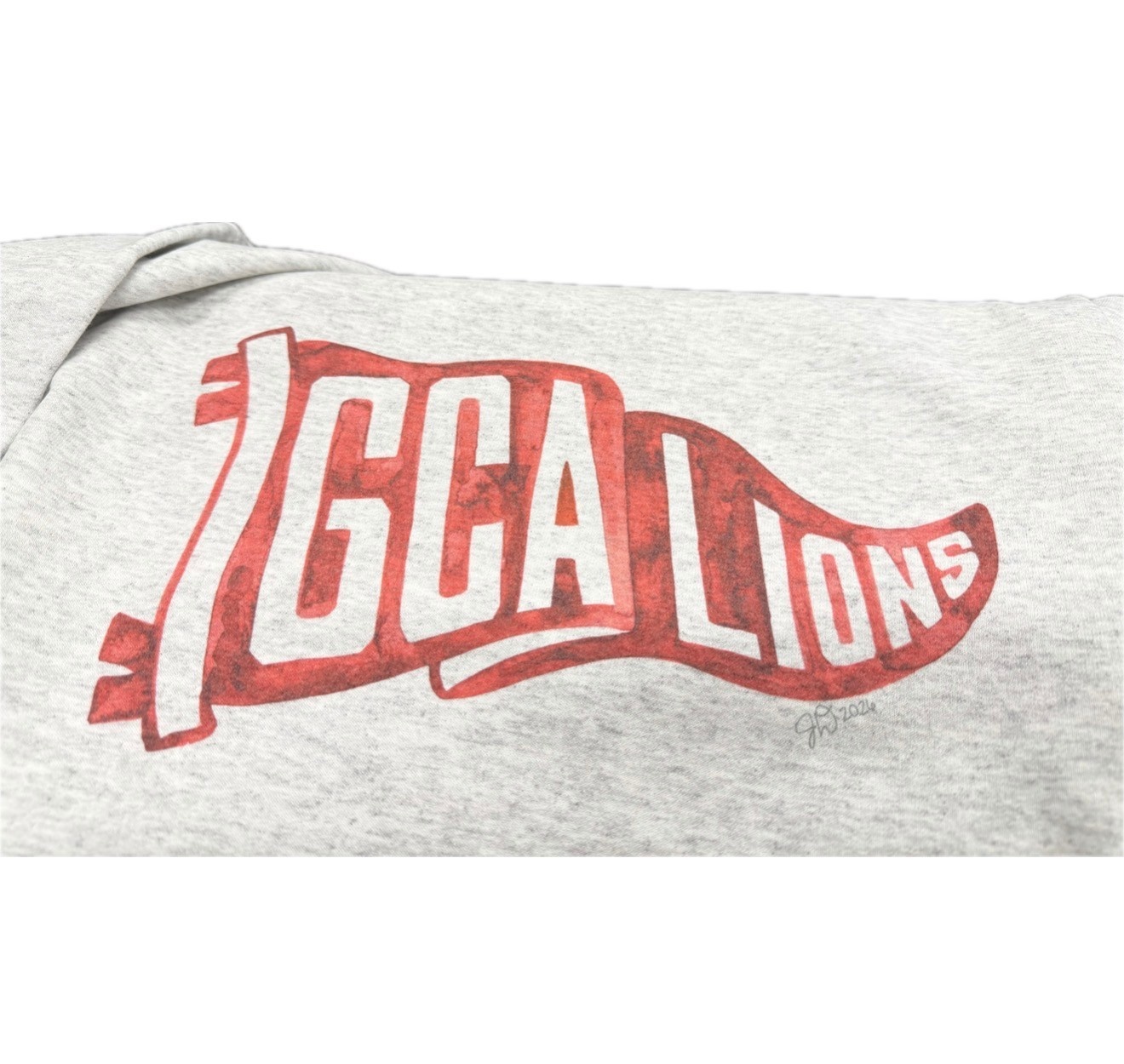 Jerzees Women's Gray Pennant Crewneck Sweatshirts