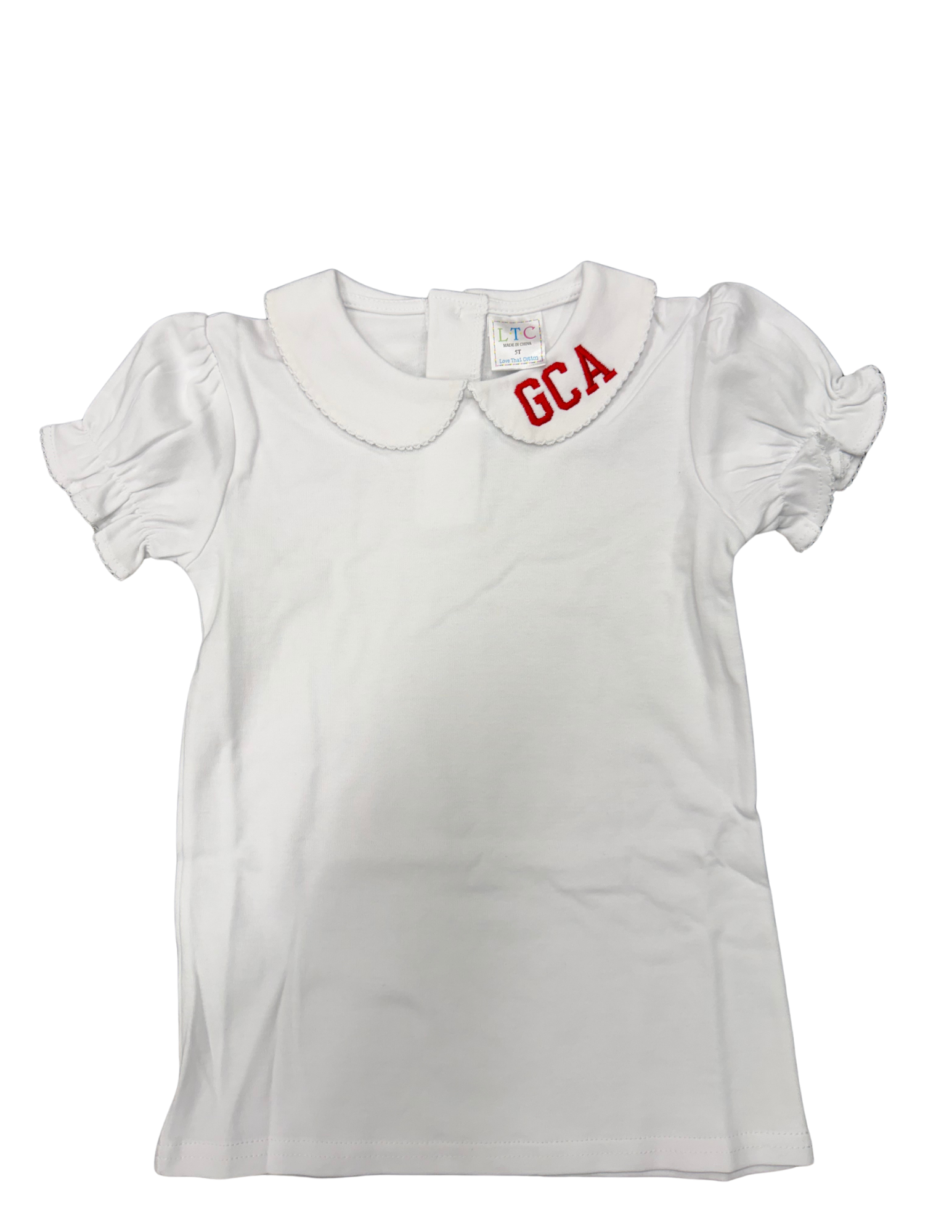Youth Girl White GCA Jumper SS Shirt