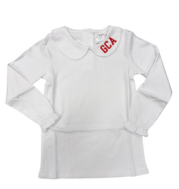 Youth Girl White GCA Jumper LS Shirt