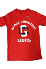 Nike Boy's Red Dri-FIT Interlock Logo Tee