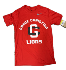 Nike Boy's Red Dri-FIT Interlock Logo Tee