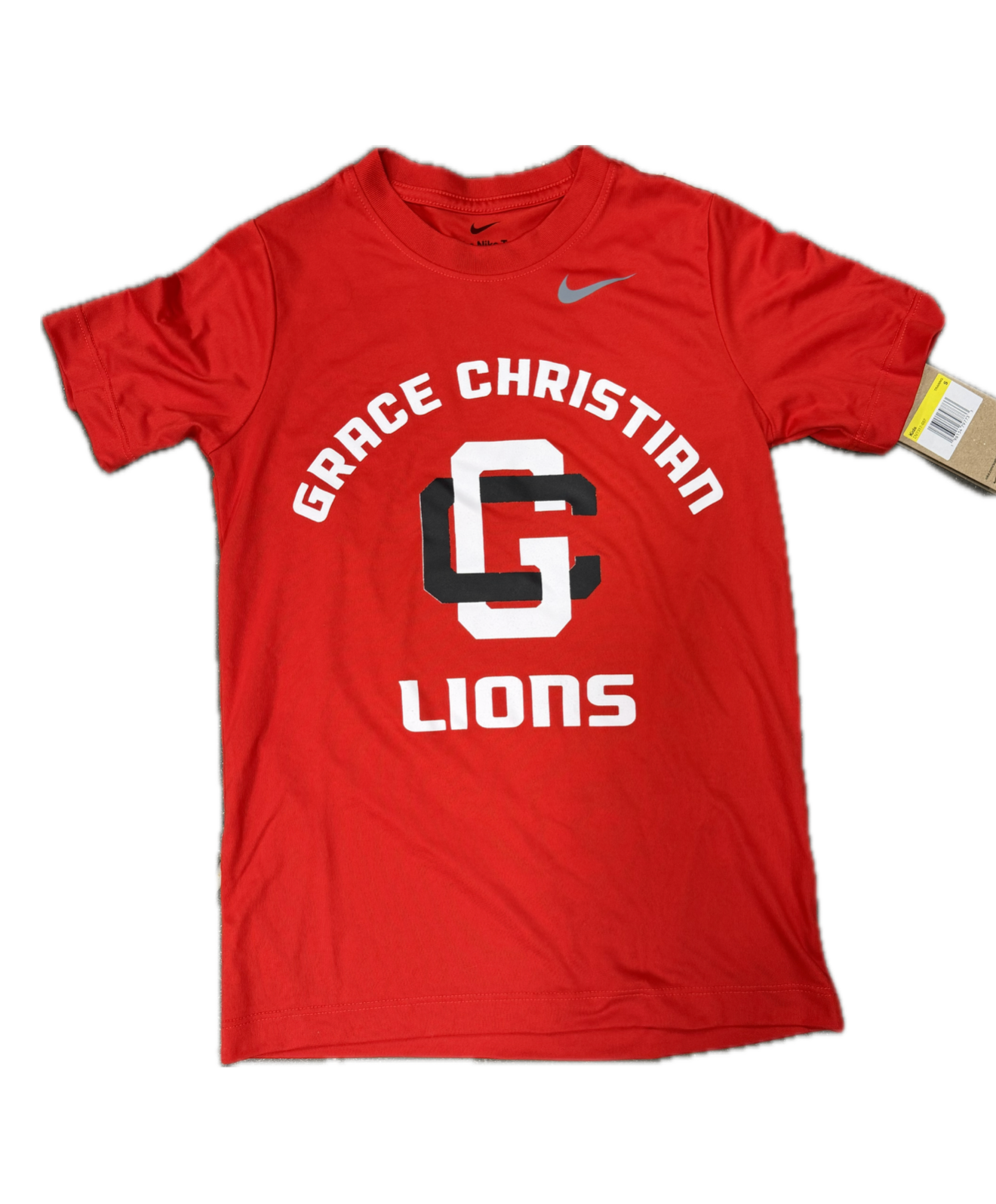 Nike Boy's Red Dri-FIT Interlock Logo Tee