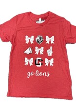 Bella Canvas Todd/Y/Adult Girls Red Bow SS Tee