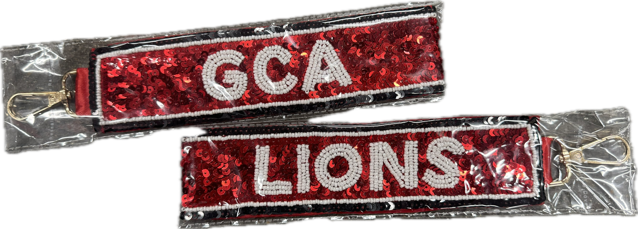 GCA LIONS Sequined Keychain