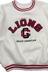 Champions Scarlet Reverse Weave Crop Crew