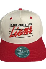 Legacy Adult Sand/Red Cursive Lions Hat