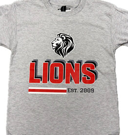 Gildan Kid's Gray LIONS SS Tee