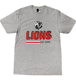 Gildan Men's Gray LIONS SS Tee