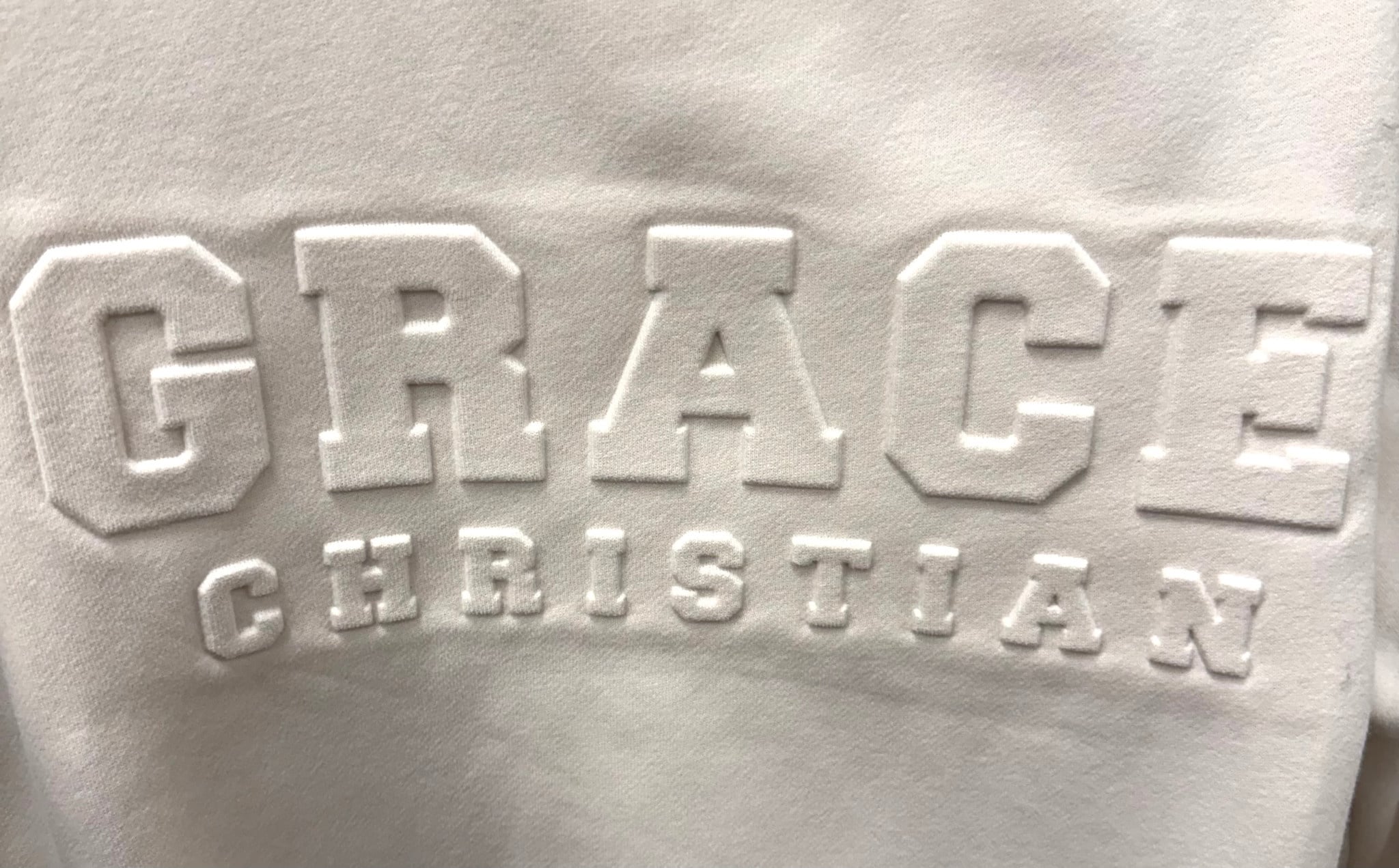 Spiffywear Girl's Ivory Embossed Crew Sweatshirt