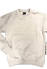 Spiffywear Women's Ivory Embossed Crew Sweatshirt