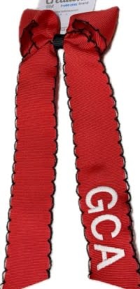 Wee Ones Red Scallop Tassel Bow