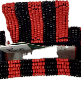 Ink & Alloy Striped Beaded Hair Claw Clip