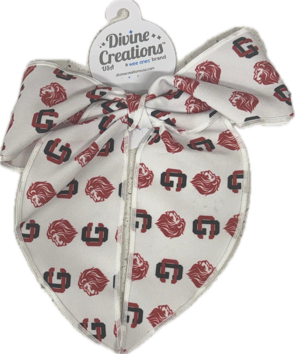 Wee Ones White Whimsy Tail Logo Bow