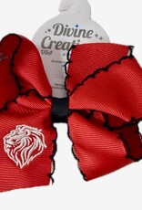 Wee Ones Red Lionhead Scallop Bow