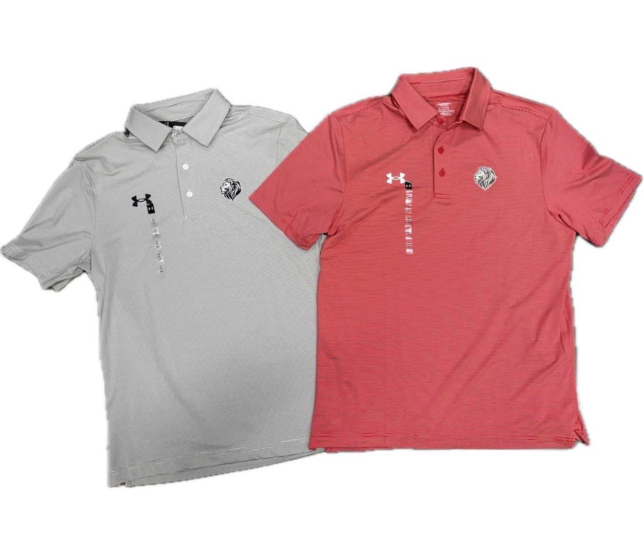 Under Armour Men's Striped Lionhead Polo