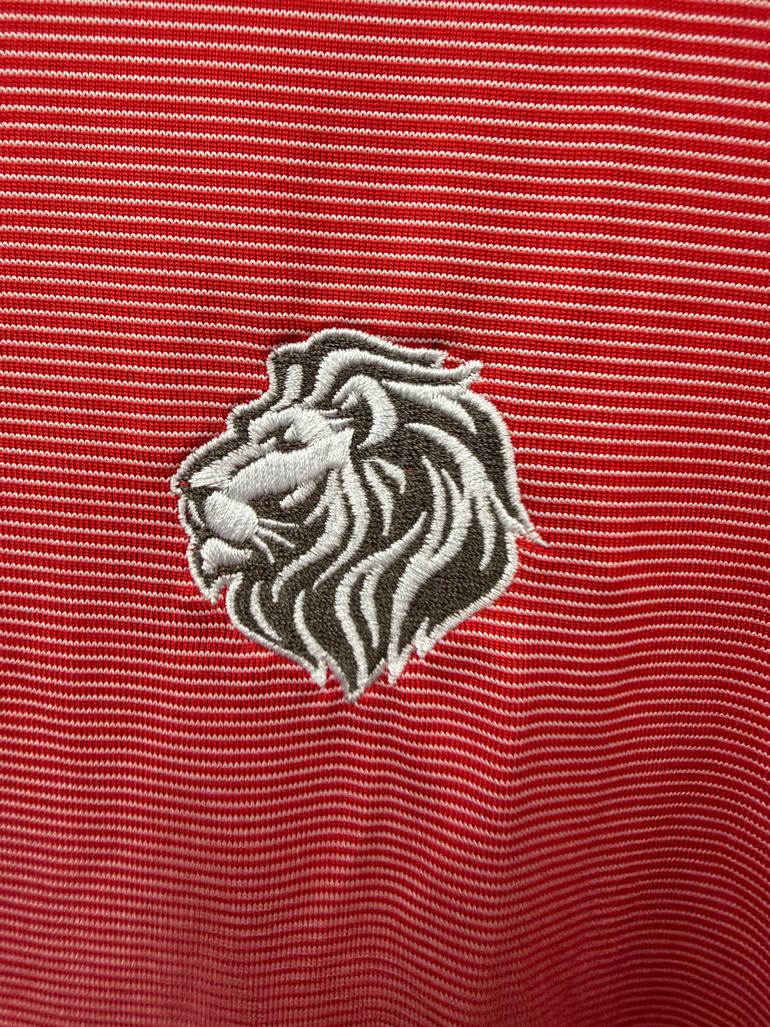 Under Armour Men's Striped Lionhead Polo