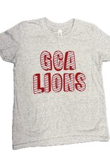 Bella Canvas Girl's Light Gray Stripe Lettered SS Tee