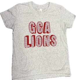 Bella Canvas Girl's Light Gray Stripe Lettered SS Tee