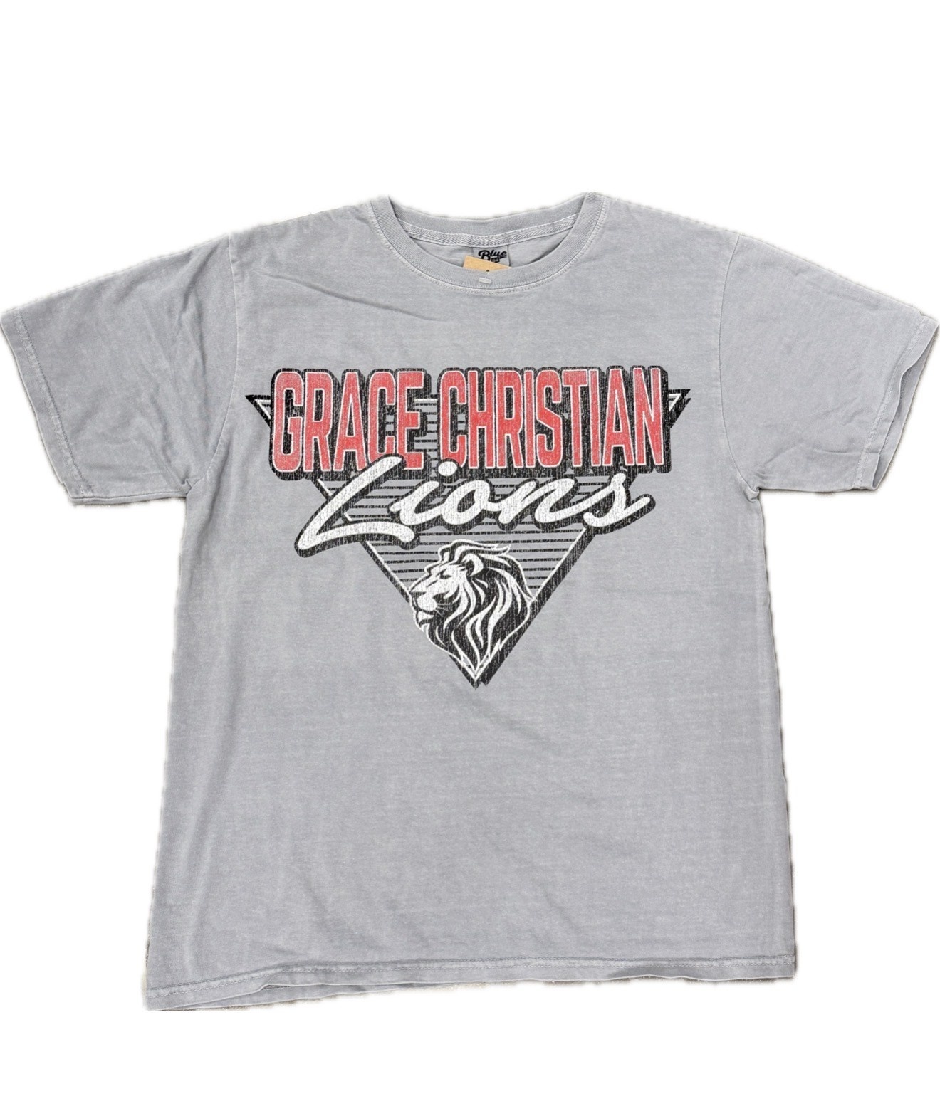 Blue 84 Men's Gray Lined Retro Tee