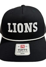 Richardson Adult Black/White Rope LIONS Hat
