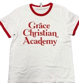AS Colour Women's White/Red Ringer Tee