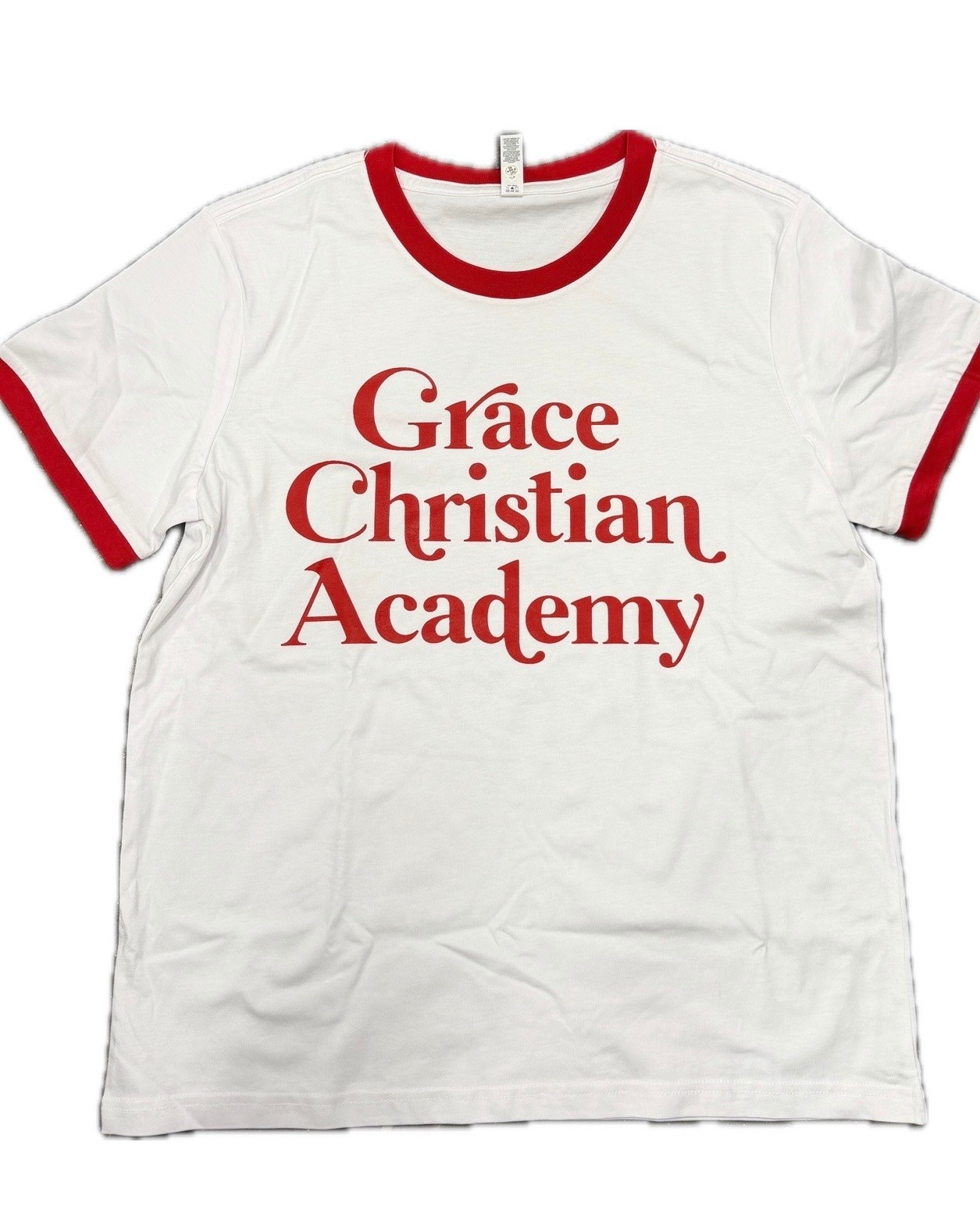 AS Colour Women's White/Red Ringer Tee