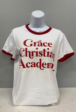 AS Colour Women's White/Red Ringer Tee