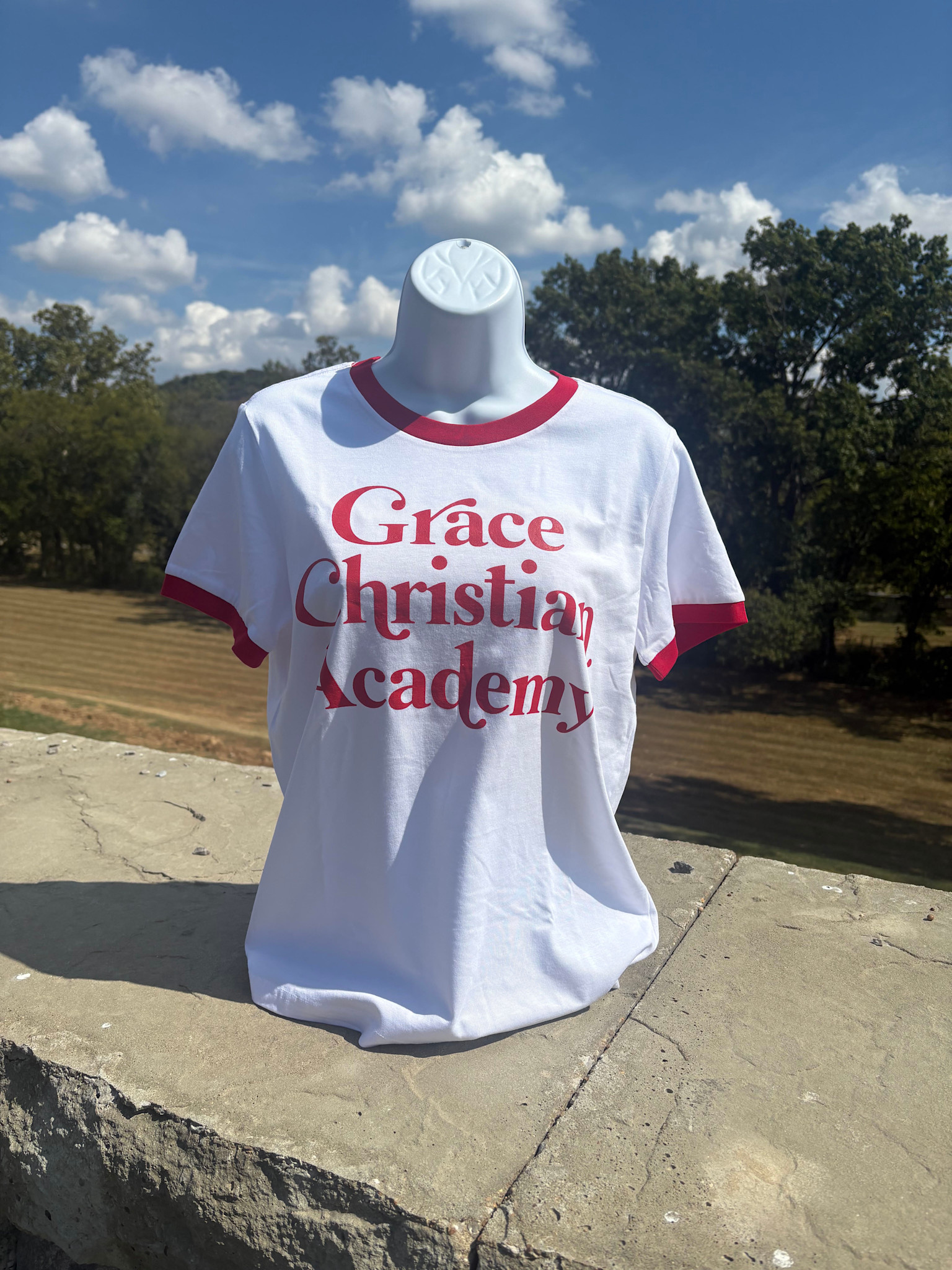 AS Colour Women's White/Red Ringer Tee