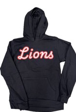 Bella Canvas Girl's Black Cursive Lions Hoodie