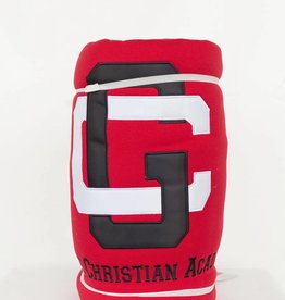 GC Interlock Red Sweatshirt Blanket