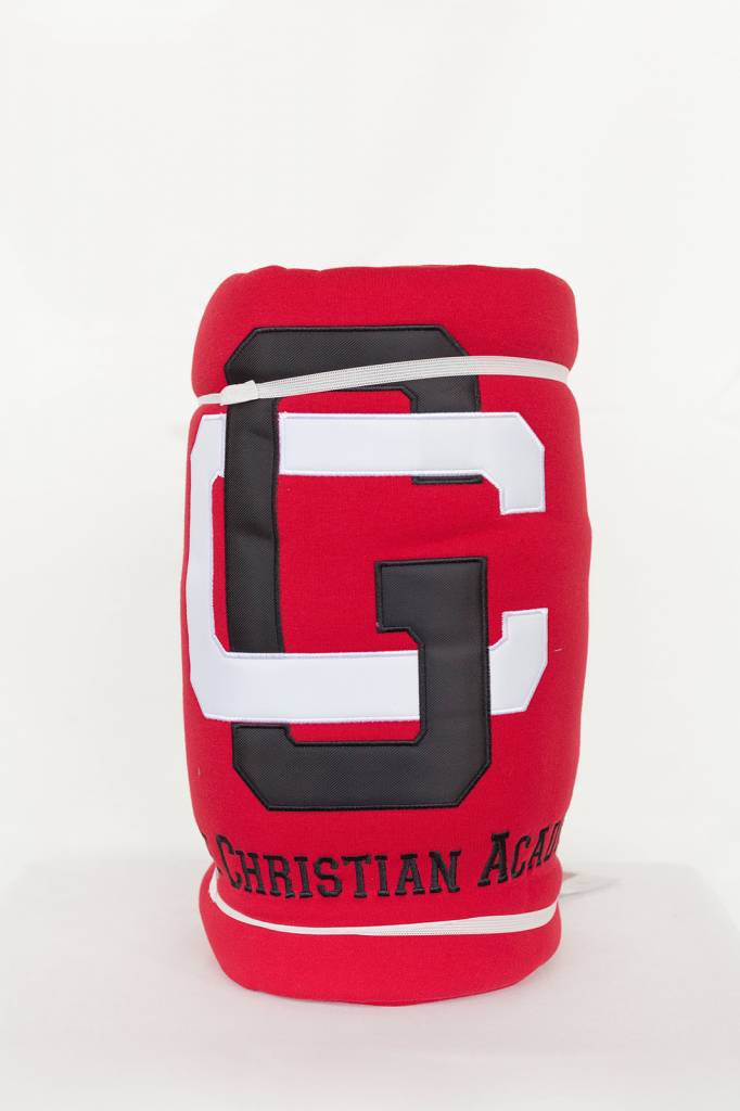 GC Interlock Red Sweatshirt Blanket