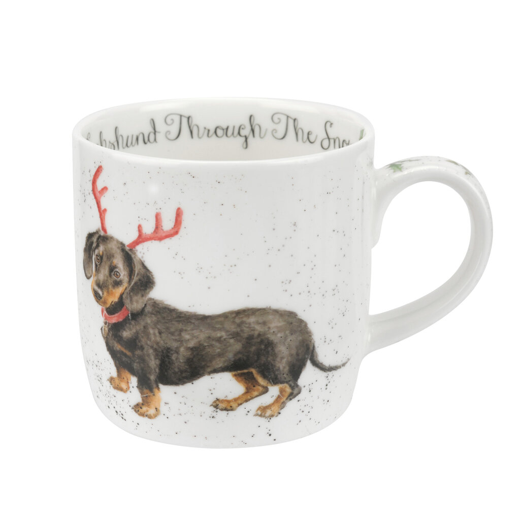 Wrendale Designs 'Dachshund Through The Snow' Mug