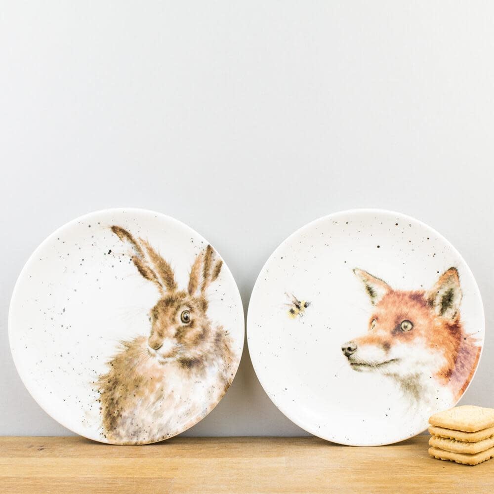 Wrendale Designs 'Fox & Hare' Coupe Plates - Set of 2