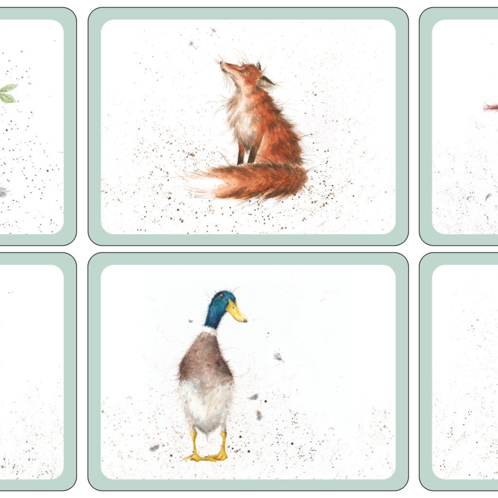 Wrendale Designs Luncheon Animal Placemats - Set of 6