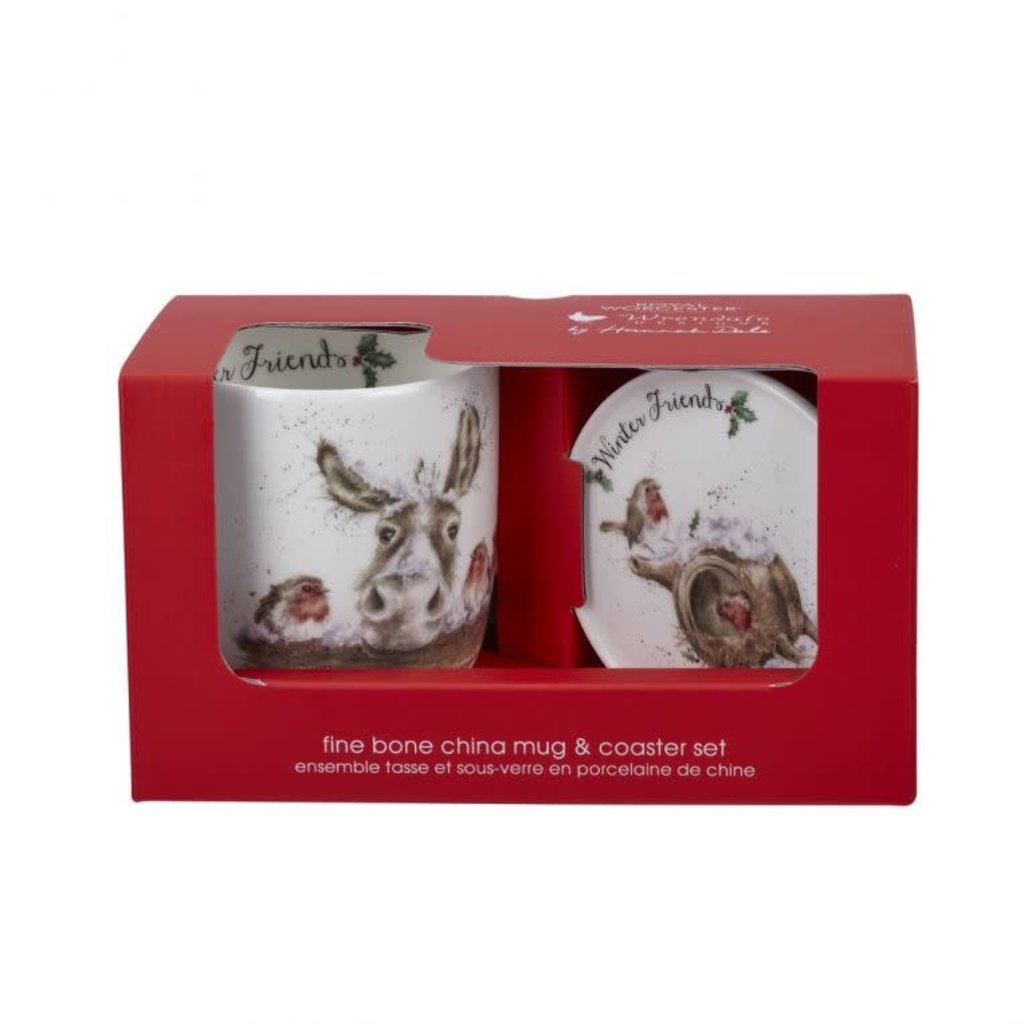 Wrendale Designs 'Winter Friends' Mug & Coaster Set