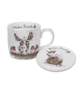 Wrendale Designs 'Winter Friends' Mug & Coaster Set