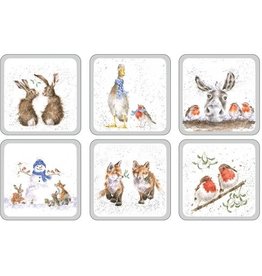 Wrendale Designs Christmas Coasters - Set of 6