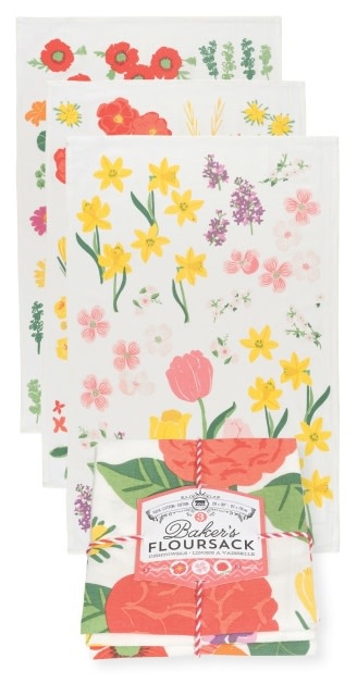 Now Designs Tt S/3 Floursack - Flowers of the Month