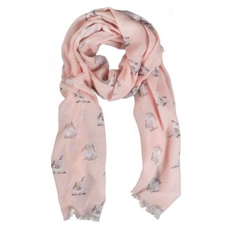 Wrendale Designs 'Some Bunny' Pink Champagne Scarf