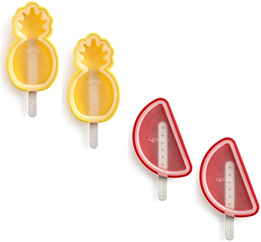 Tropical Fruit Popsicle Molds - Set of 4