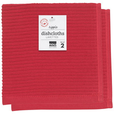 Now Designs Ripple Dishcloths - Red S/2