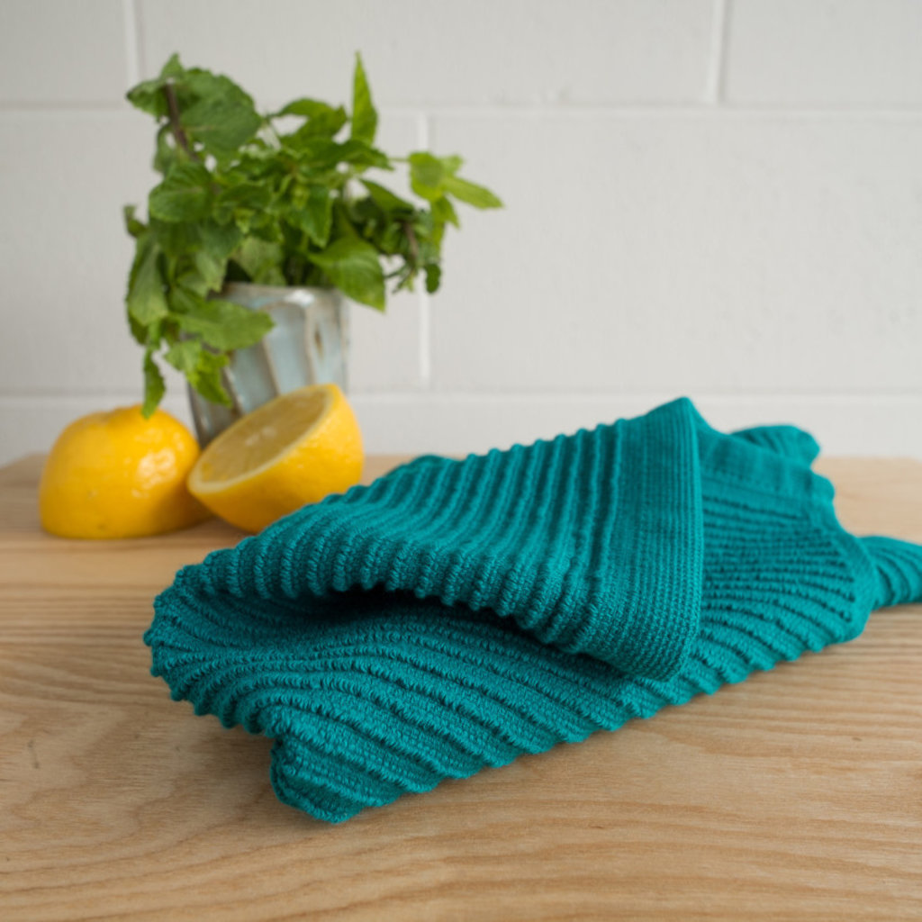 Now Designs Ripple Dishcloths- Peacock S/2